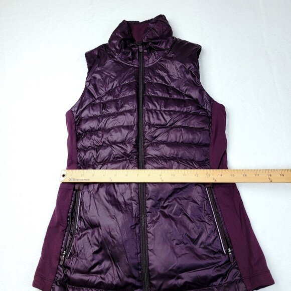 Lululemon Women's Plum Purple Down For A Run II Slim Full-Zip Puffer Vest Size 6 - Picture 6 of 7